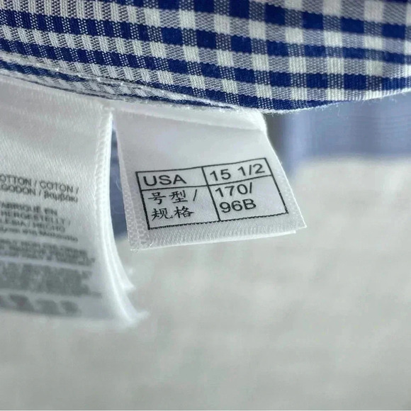 Brooks Brothers Shirt Button Down Long Sleeve Mens Size 15.5 blue 3315 - Picture 6 of 7